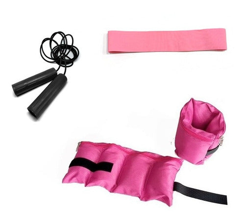 Glutes and Legs Training Kit - Ankle Weight Jump Rope Resistance Band Set 1