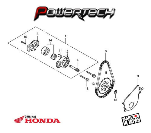 Honda Conjunto Estrella Bomba Aceite CRF 450 02-16 CRF 450X 05-17 3