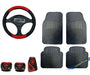 Grupo Dago Goodyear 4-Piece Carpet Mat Set with Steering Wheel Cover & Sport Pedal Set for Etios 0