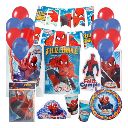 Cotillón ,hombre Araña, Spiderman 30 Chicos, Mantel,piñata 0