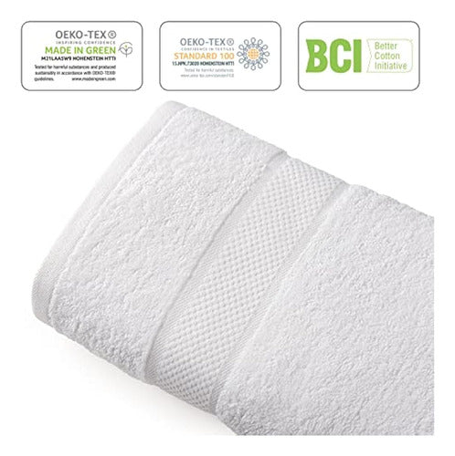 Infinitee Xclusives Premium White Bath Towels Set - [Pack of 8] 1