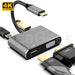 USB-C Adapter 3.1 Type C to HDMI 4K and VGA 2 in 1 Cable 1