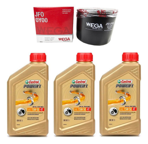 Wega - Castrol Kit Service Filtro Aceite Voge 500 Ds Dsx R + Castrol Ryd 0