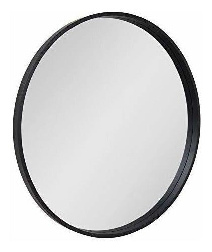 Kate and Laurel Travis Round Wood Wall Mirror, 31.5" 0