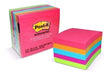 Post-it Fluorescent Sticky Notes Cube + Gift Flags 0