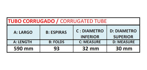 BUCO Tubos Corrugados / Fuelles Sembradoras 10046 Nd - 315mm 1