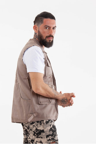 Gaucho Multi Pocket Hunting Vest High Resistance Beige 0