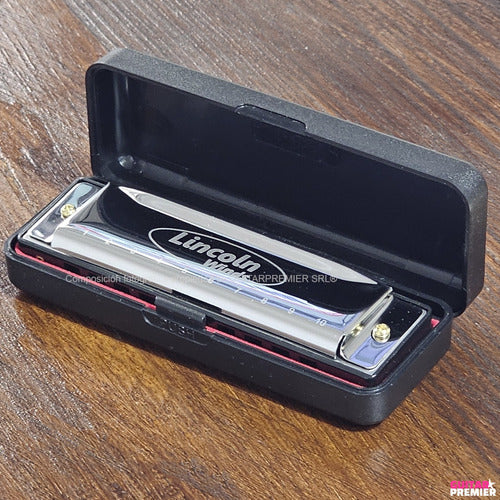 Lincoln Winds Blues Rock Country Harmonica + Hard Case 1