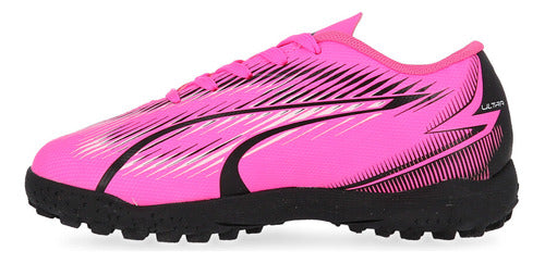 Puma Ultra Play TT JR ADP Soccer Cleats in Pink and White 1