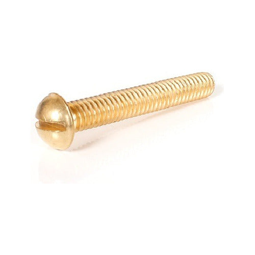 Tornillo De Bronce Cabeza Redonda 1/4x1/2 X10 U 0