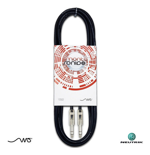 MSCables Plug TRS to Plug TRS 1.5 Meters Balanced Stereo Cable - Montasonido 2