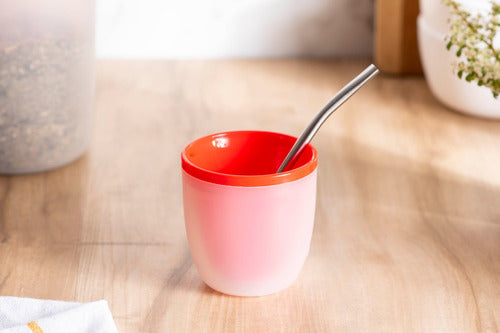 Set of 2 Red Mate Cups with Straw 2