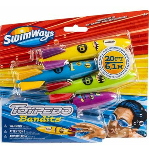 Swimways Set 4 Cohetes Sumergibles Int 88015 Toypedo Bandits 0