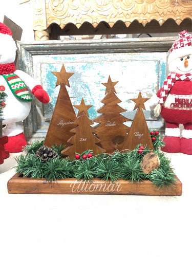 Christmas Tree Decoration Set - Personalized Ornaments Tray Centerpiece 0