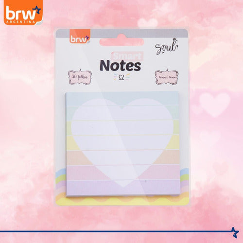 BRW Sticky Notes Kit X4 Square 30 Sheets 4 Blocks 4