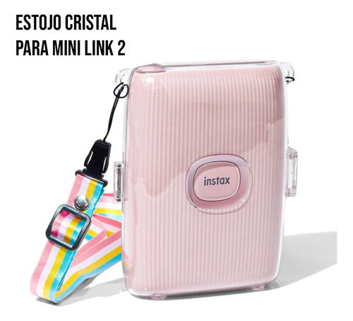 Capa Protetora Cristal Para Instax Mini Link 2 + Alça Ombro 1