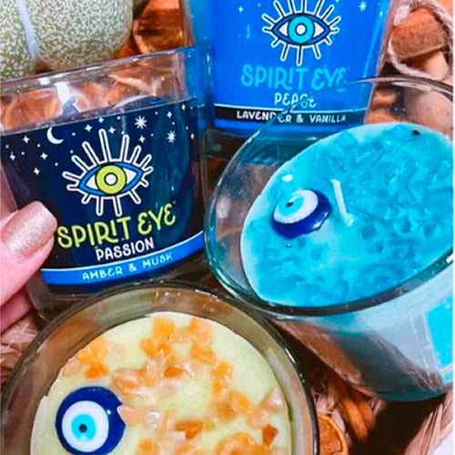 UB Vela Aromática Spirit Eye Con Gemas Y Ojo Turco 1