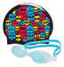 Origami Kids Swimming Kit: Goggles and Speed Printed Cap 70