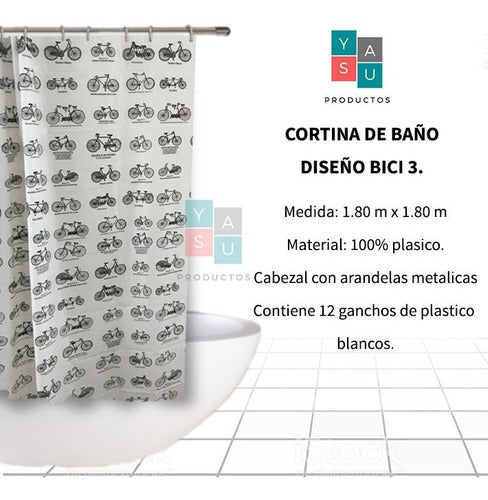 Modern PVC Shower Curtain Design with Metal Rings and Anti-mold Protector 18