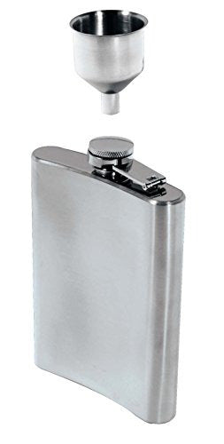 SE HQ90 Stainless Steel 8-Oz. Hip Flask & Funnel Set 0