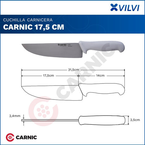 Carnic Cuchilla Carnicera Acero Inoxidable 1090 17.5cm 6