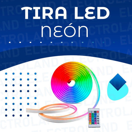 Electroland Flexible RGBW Neon LED Light Strip - 5 Meters with Remote Control 1