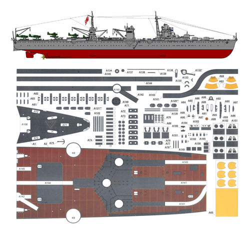 Modelo Para Descargar e Imprimir Barco Ijn Nisshin 1:200 Archivo Papercraft (envio X Email) 0