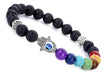 IV Store Pulsera Fatima Ojo Turco Piedras Volcanicas 7 Chakras 0