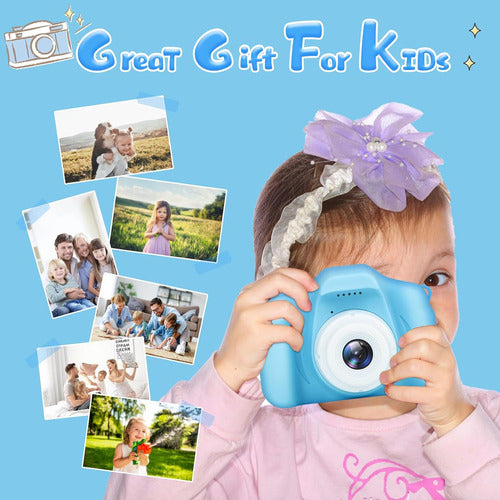 GPOSY Digital Camera for Kids, HD 1080P Video Recording, 32GB Blue 5