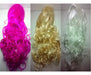 Kit Hairnet for Wig Fixing + Long Wavy Multicolor Fantasy Wig 4