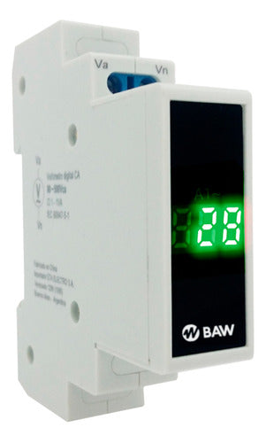 BAW Digital Amperometer Green Red 1 Module 0