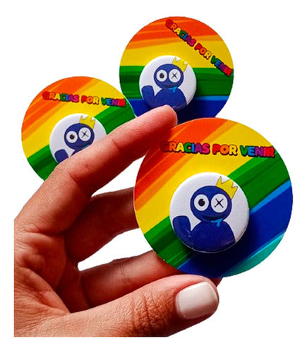 Rainbow Friends Mini Pins 32mm x 30 + Card Set 0