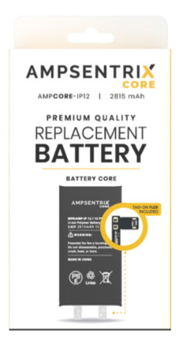 Ampsentrix Battery for iPhone 12 and 12 Pro Core - With Tag 0