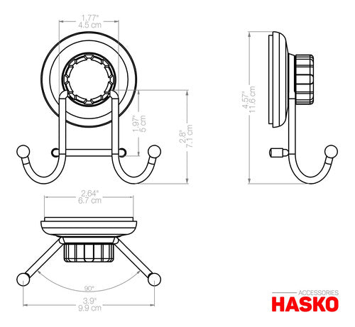 Percha Gancho Hasko Pared Baño Con Sopapa Ventosa Pack X 2 B 4