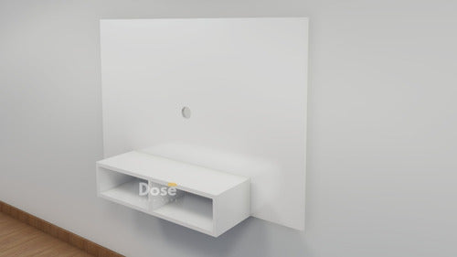 TV Panel Shelf 32 to 50 Inches White Rack 18mm Assembled 7