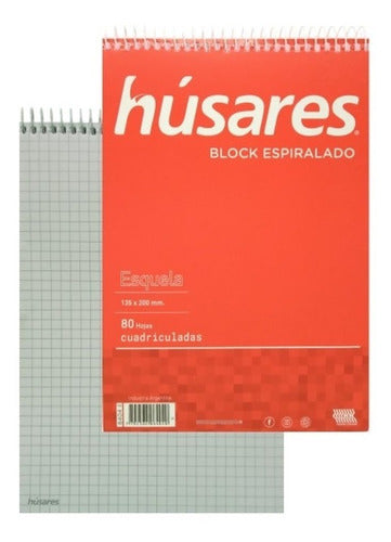 Húsares Spiral Bound Block A5 Quadrated 0