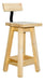 Queri Accesorios 2 Pine Bar Stools 60cm High with Iron Backrest 6