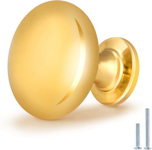 Nizado 25 Pack Solid Drawer Knob Polished Brass Kitchen Cabinet Knob 0