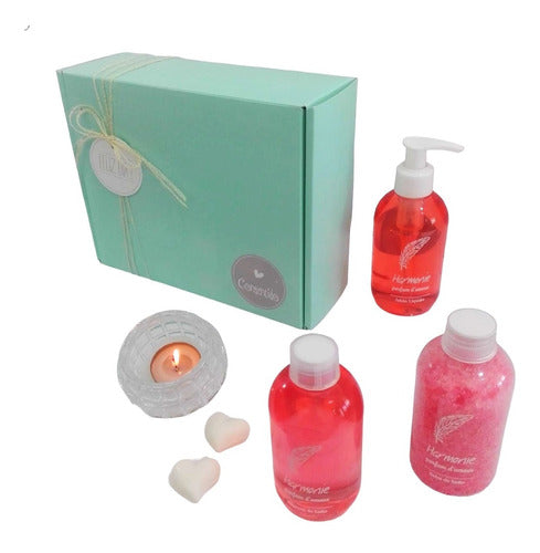 Luxurious Spa Gift Set for Women - Rose Scented Relaxation Experience - Kit Caja Regalo Mujer Box Rosas Set Zen Spa N60 Feliz Día