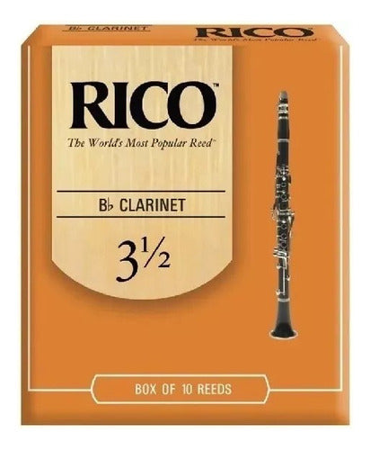 Rico Pack of 10 Clarinet Reeds No. 3.5 RCA1035 0