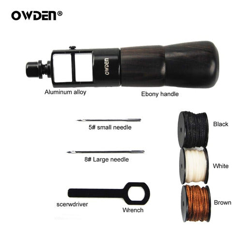 OWDEN Leather Sewing Tool with 3 Thread Colors 1