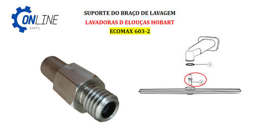 Suporte Do Braço De Lavagem - Ecomax603-2 Lavadora Hobart 1