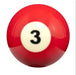 Doble AA Pool Ball Number 3 0