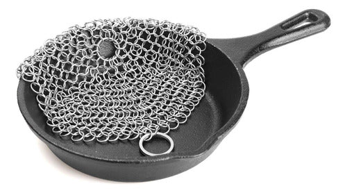 LauKingdom Cast Iron Cleaner, Scrubber Chainmail 1