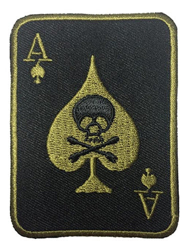 Parche Aplique Bordado Poker Cartas Casino Pica Musgo 0