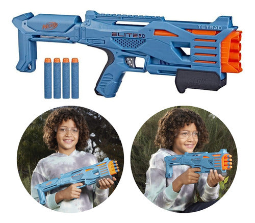 Nerf Elite 2.0 Tetrad Qs-4 Lança Dardos Original Hasbro 0