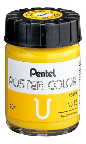 Pentel Témpera Poster Color Amarillo Frasco 30 Cc - Mosca 0