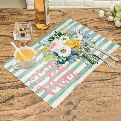 LeZakaa Linen Placemat Set for Mother's Day 1