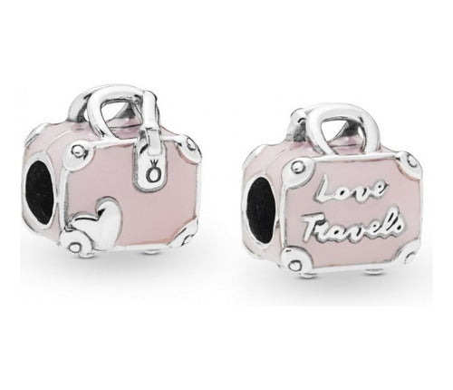 Macla Joyas Dije Charms En Plata 925 Compatible Pando Modelo Travel Love 0