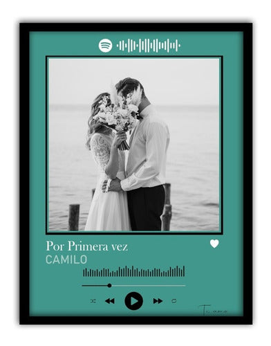 Personalized Gift Couple's Anniversary Spotify Frame 30x40 5